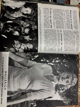 Revista antigua de Victoria Vera y de Sofia Loren.