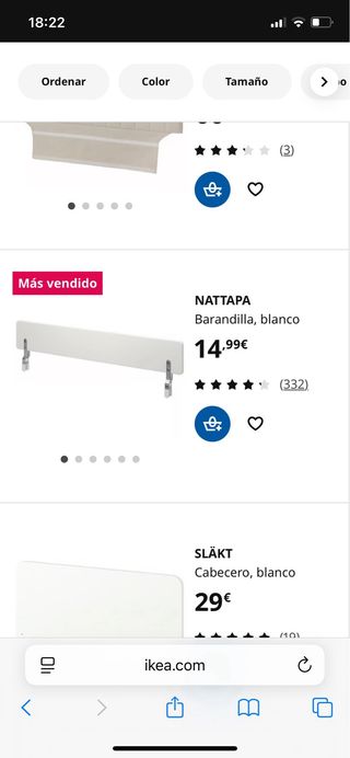 Cama infantil blanca con colchón