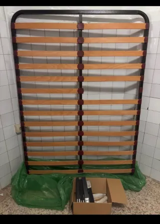 Somier 135cm Metal y Madera