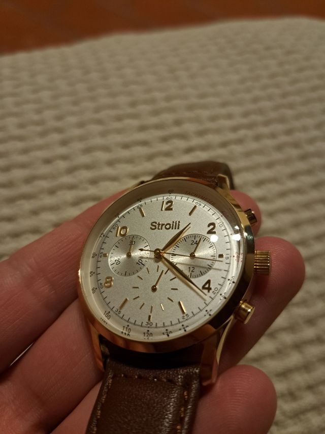 Cronografo 40mm bracciale in pelle