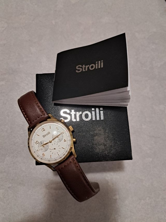 Cronografo 40mm bracciale in pelle