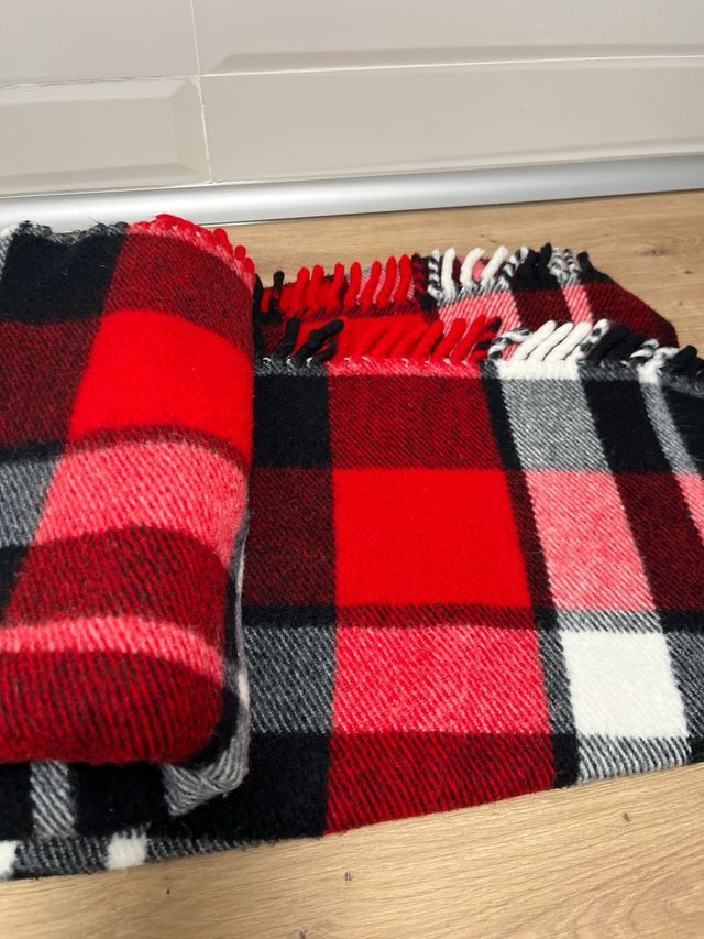 Manta de viaje a cuadros