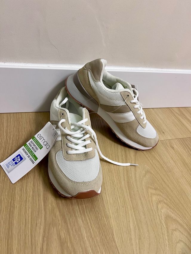 Zapatillas Esmara Mujer Beige y Blancas