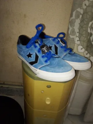 Zapatillas Converse Cons Piel Azul
