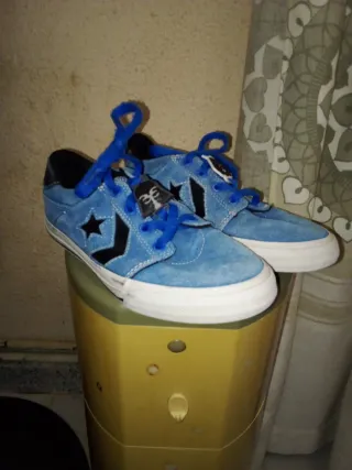 Zapatillas Converse Cons Piel Azul
