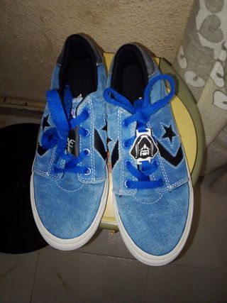 Zapatillas Converse Cons Piel Azul