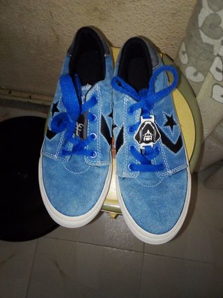 Zapatillas Converse Cons Piel Azul