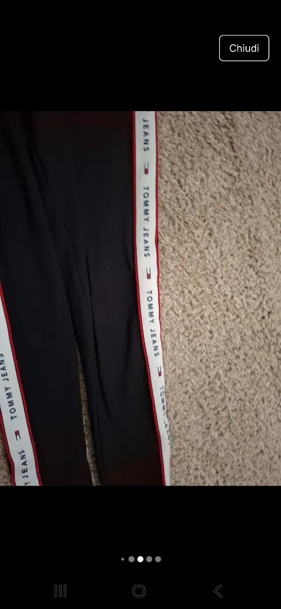 Leggings Tommy Hilfiger neri taglia XS