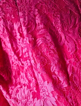 Top Silvian Heach rosa pizzo manica lunga