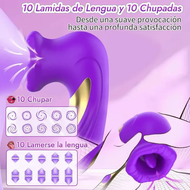 Masajeador púrpura con detalles dorados