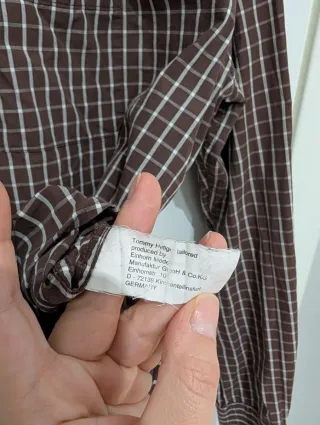 Camisa Tommy Hilfiger Cuadros Marrón