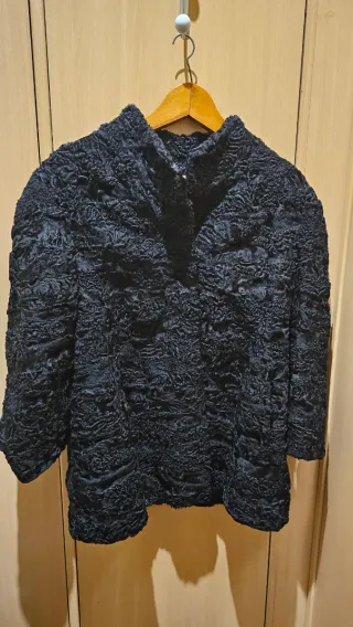 Abrigo Astracán Auténtico Negro