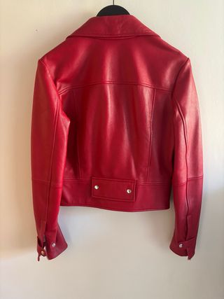Chaqueta PINKO Roja Piel Moto