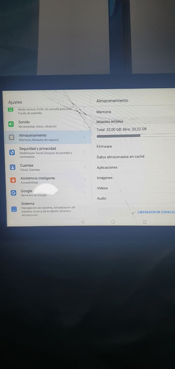 Tableta Huawei Azul.