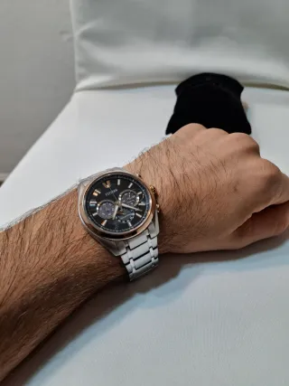 Citizen Eco-Drive Cronografo Oro/Argento