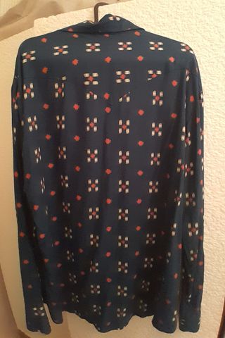 Camisa tejana cactus azul talla L
