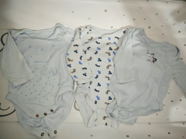 Bodys bebé 0-3 meses (3 uds)