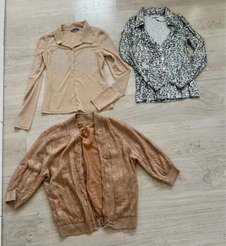 Lote 3 blusas y bomber