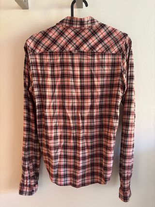 Camisa Maison Scotch cuadros rosa y marrón