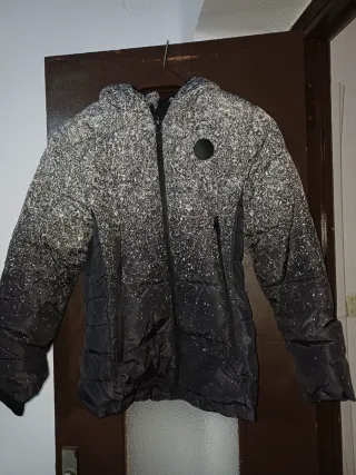 Chaquetón de invierno gris y negro Talla 12/13