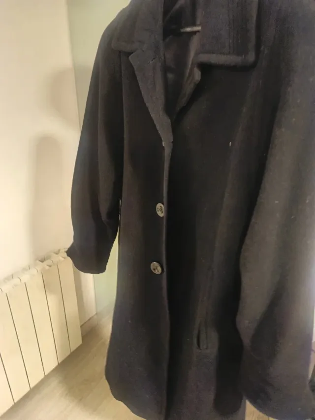 Abrigo largo negro Talla 42 Estilo Vintage