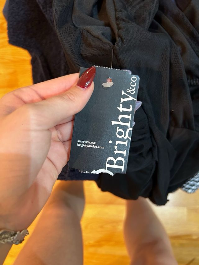 Vestido negro largo Brighty Talla única 