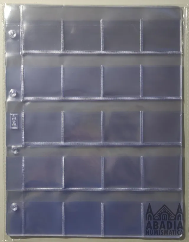10 Hojas para Cartones de monedas marca ABAD