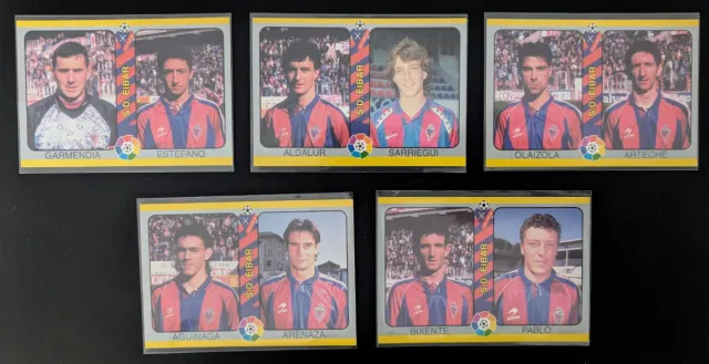 5 Cromos Liga 1995-1996 S.D Eibar (2° División)