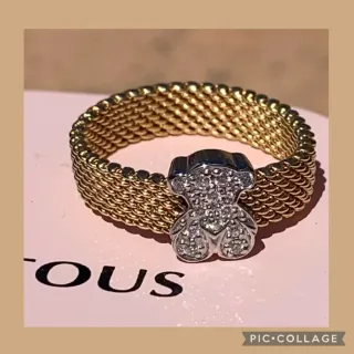 Anillo Tous Icon mesh oro y Diamantes