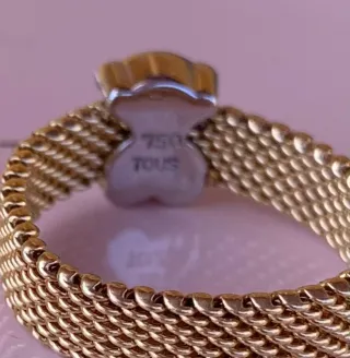 Anillo Tous Icon mesh oro y Diamantes