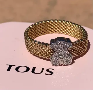 Anillo Tous Icon mesh oro y Diamantes