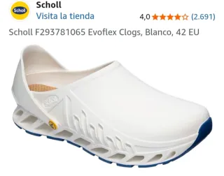Zuecos Scholl Evoflex Blancos Talla 42