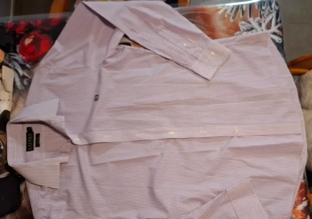 Camisa Ralph Lauren Rayas Rosas y Blancas