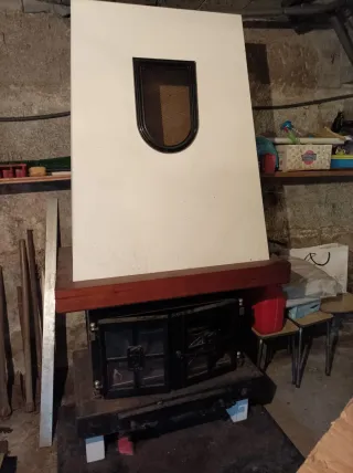 Chimenea Francesa Negra y Blanca