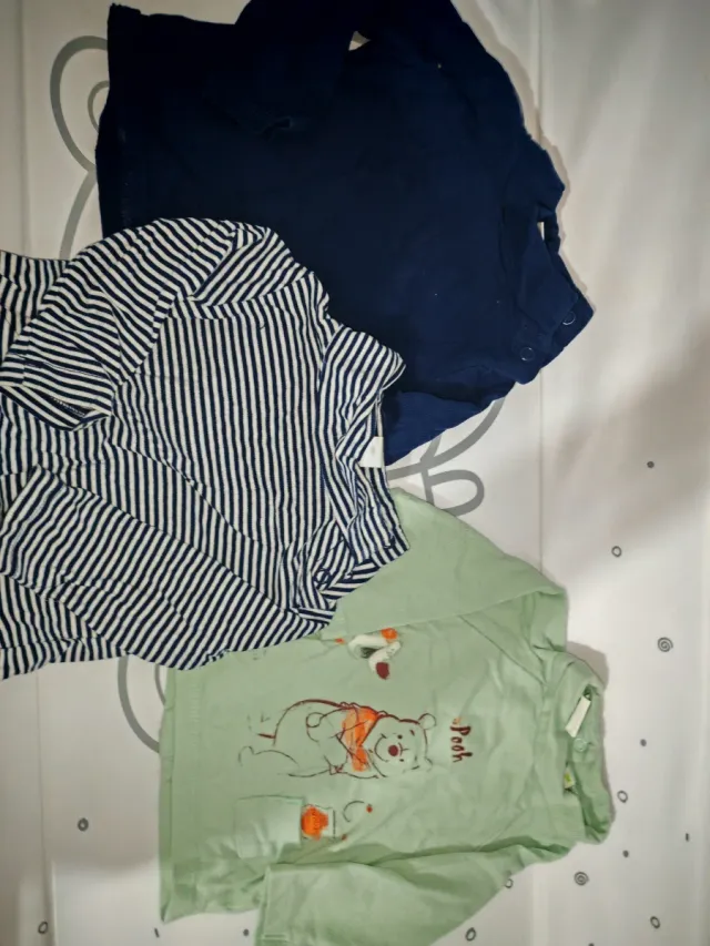 Lote 3 Camisetas Bebé Cuello Alto