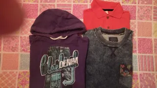 Lote Ropa Hombre:  Sudadera, Polo y otra Sudadera 