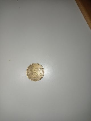 Moneda 0,50 cm 2002 Italia