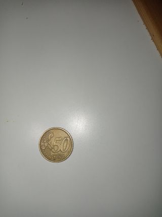 Moneda 0,50 cm 2002 Italia