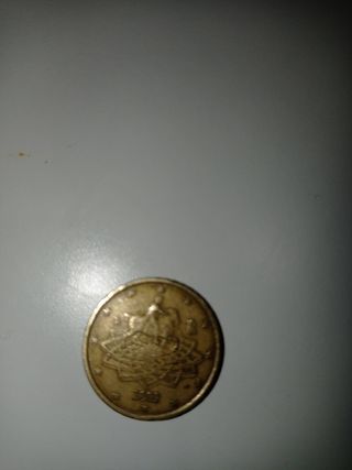 Moneda 0,50 cm 2002 Italia