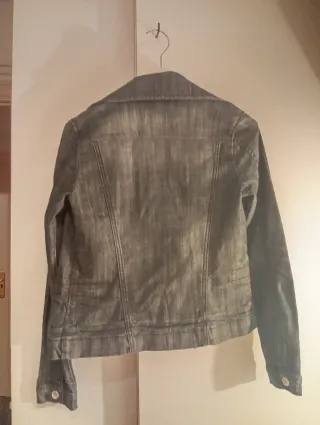 Cazadora vaquera mujer gris