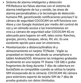 Cámara Seguridad COCOCAM con Panel Solar