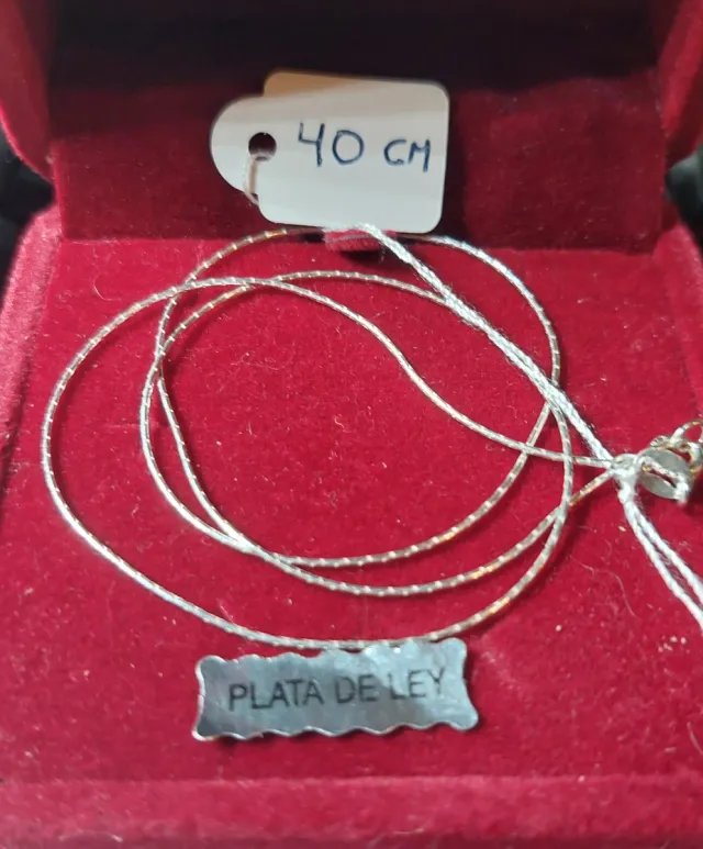 Cadena de 40cm de Plata de Ley 