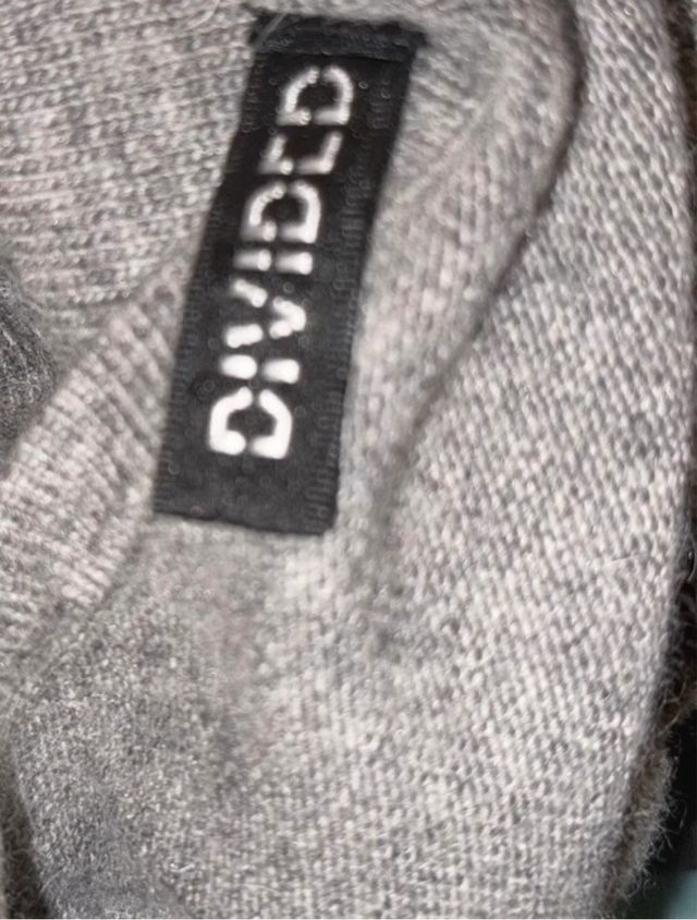 Minivestido punto manga larga H&M gris