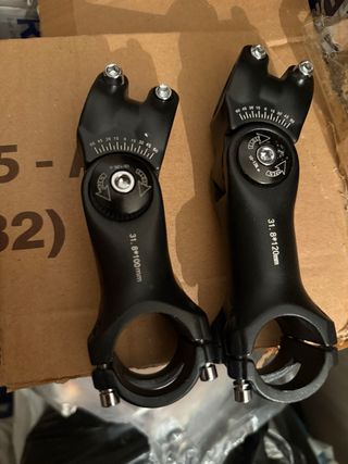 Vástagos Manillar Bici 100mm y 120mm Ajustables