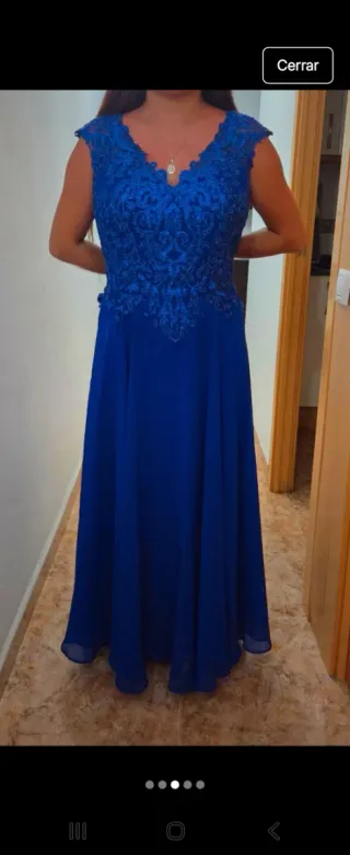 Vestido azul madrina boda