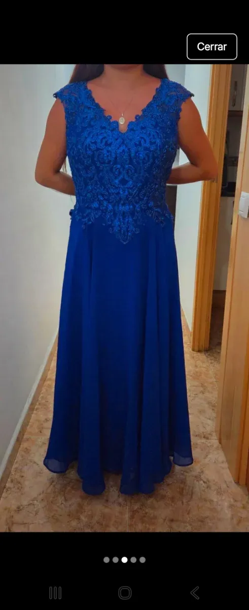 Vestido azul madrina boda