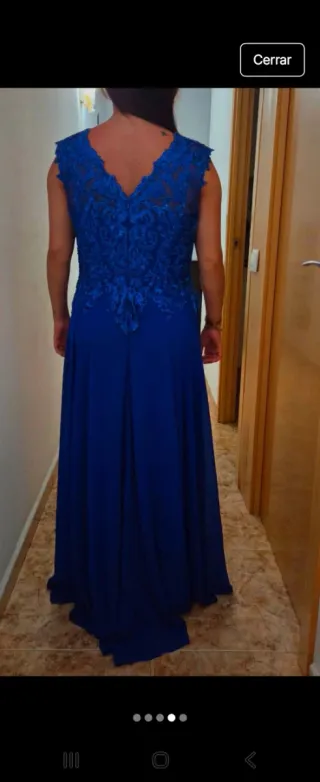 Vestido azul madrina boda