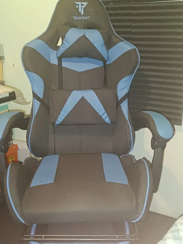 Silla Gaming Negra y Azul Tempest