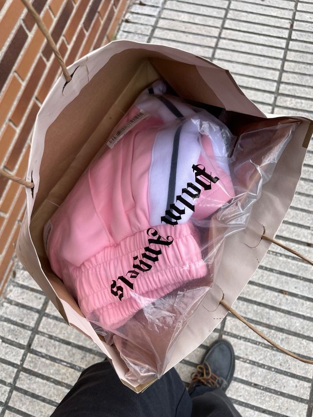 Palm Angels Pantalón Corto Rosa