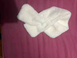 Sciarpa donna ecopelliccia bianca